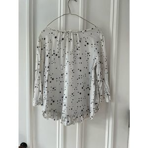 Gap Cream with black stars women’s blouse L